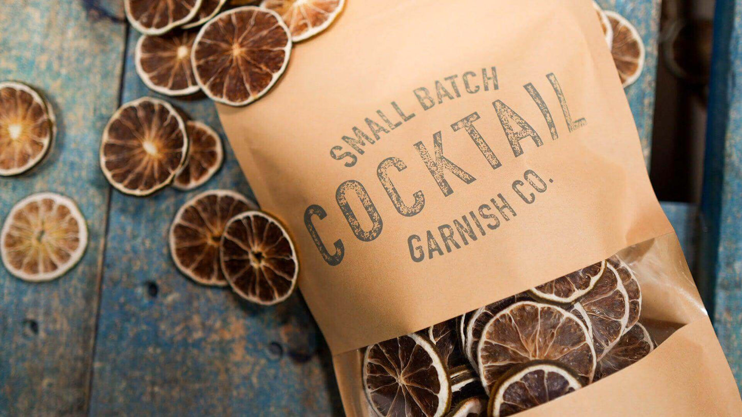 Dehydrated Lime Garnish, 3oz, (55+ Slices) - Cocktail Garnish Co
